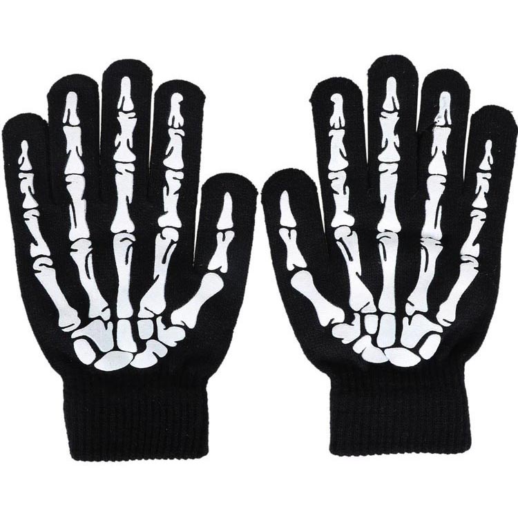 KANCOOL Sarung Tangan Touch Glove Skull Skeleton Design for Smartphone YN1168 HITAM