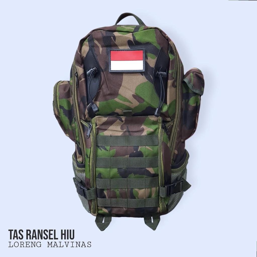 Tas Punggung Hiu Hitam,Krem,Hijau Army,Loreng Gurun,Malvinas