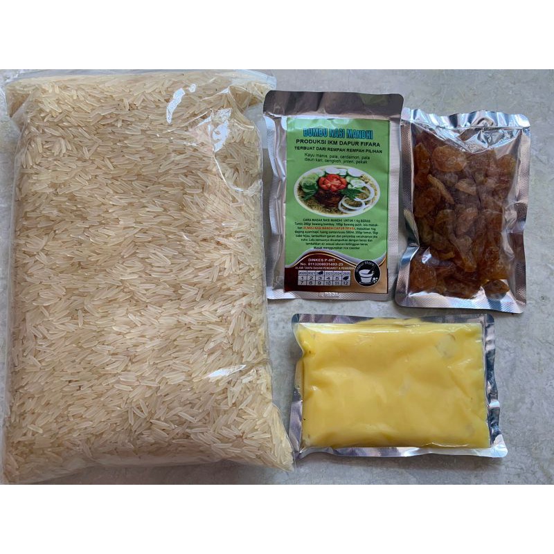 MURAH ' PAKET BERAS BASMATI, BUMBU, MINYAK SAMIN &amp; KISMIS, bisa buat 12-14 porsi