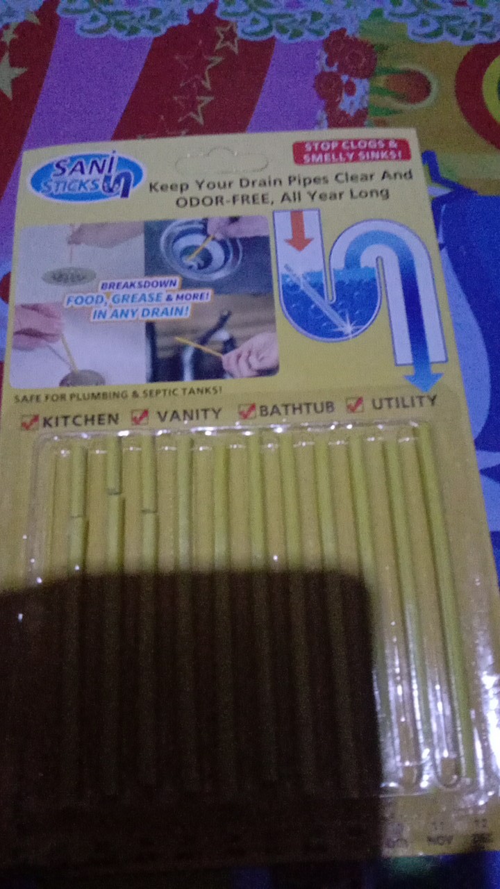 Sani Stick Untuk Wc 1 Pack 12 Pcs/stik Pembersih Pipa Pembuangan/stick Drain Cleaner