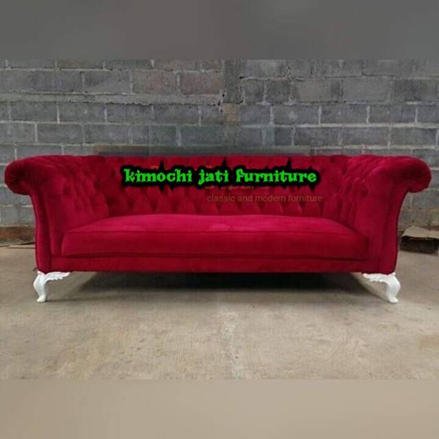 Sofa cesterfield red carpet sofa empuk kursi kekinian kursi sofa mewah furniture jepara