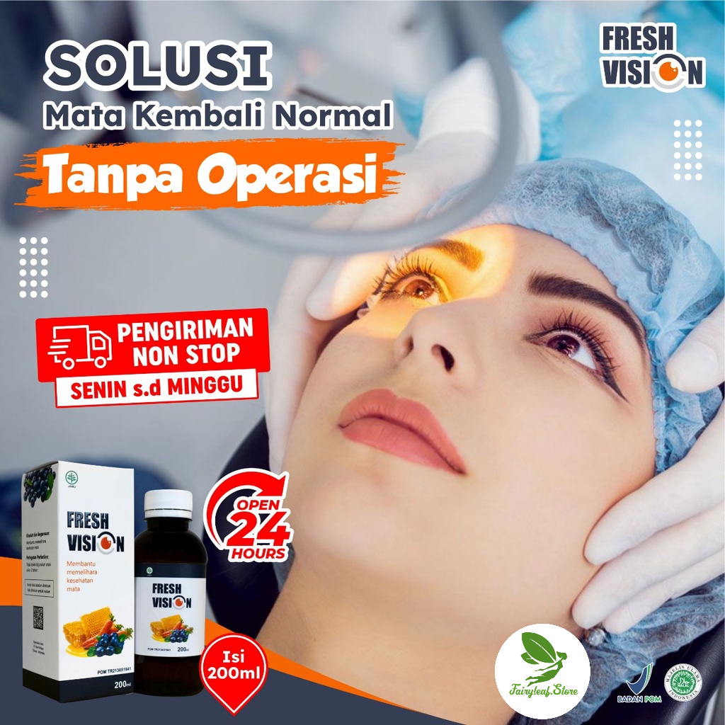 Fresh Vision - Suplemen Kesehatan Mata Kurangi Mata Minus Mines Gatal Perih Kering Cegah Katarak &amp; Tajamkan Penglihatan Eyefresh Full Fresh Pure Fresh 100% Madu Asli