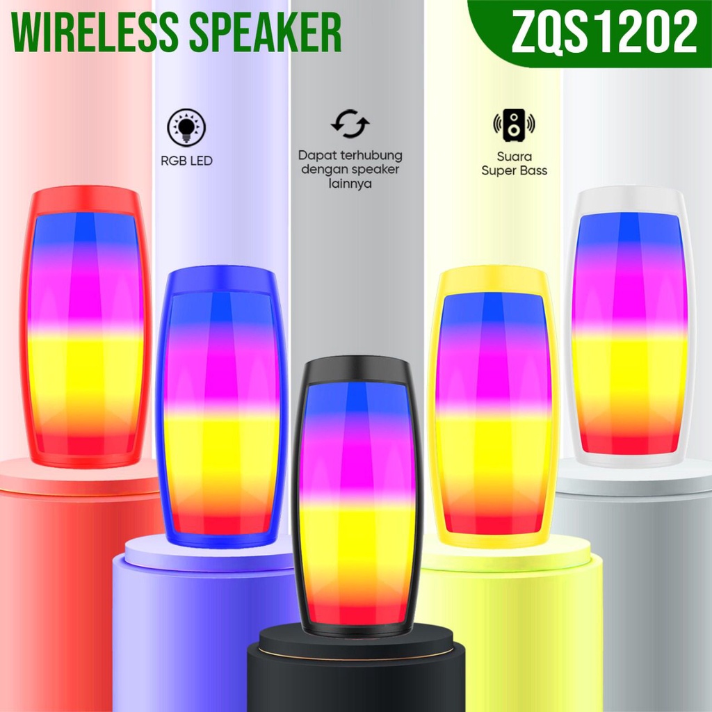 Speaker Bluetooth ZQS1202 / TG157 Speaker Wireless Portable LAMP LED Speaker Aktif Bluetooh ZQS 1202 High Quality Super Bass