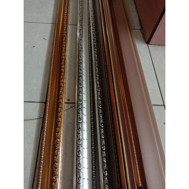 PIGURA ECER FRAME BINGKAI LONJORAN BATANGAN DIAMETER 6CM  PANJANG 3 METER BISA UNTUK PLAFON untuk lu