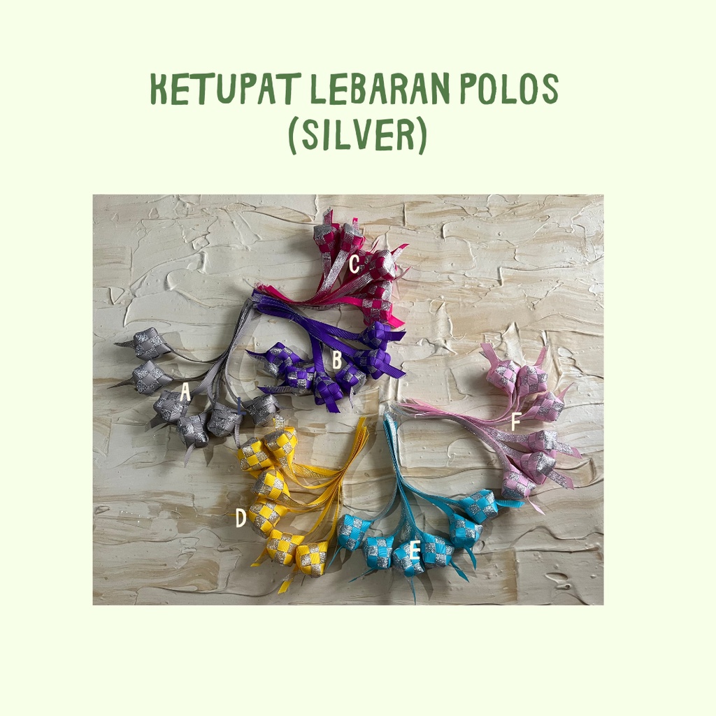 

Hiasan Ketupat Lebaran Polos Idul Fitri Untuk Hampers dan Parcel Size Sedang (Silver)