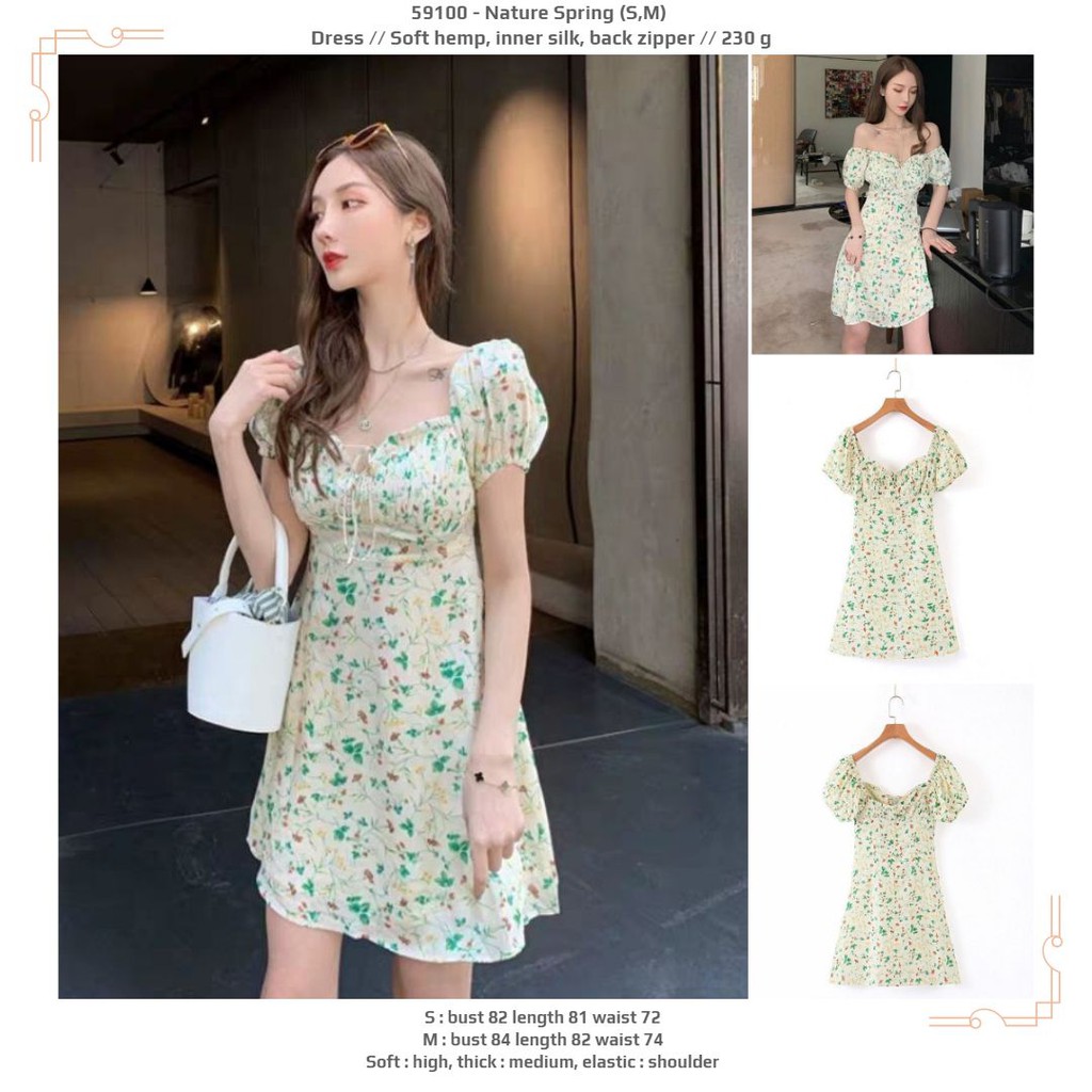 Dress putih pantai ala korea