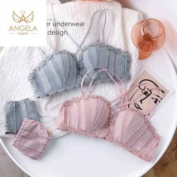 ANGELA PREMIUM JAPAN Quality Seamless Push Up Bra Pakaian Dalam Wanita Sexy Bikini Set Senam Setelan