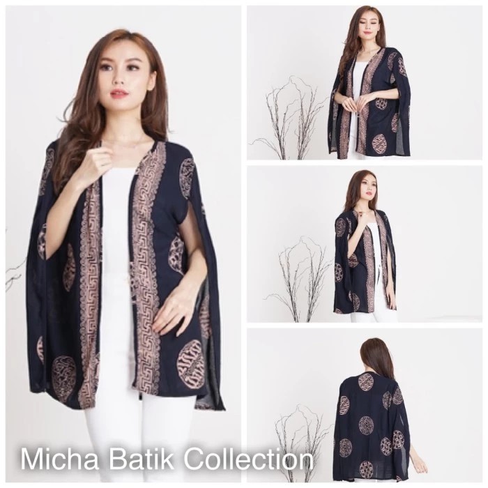 Prt Outer Batik Vest Cape Bahan Batik Paris Cap