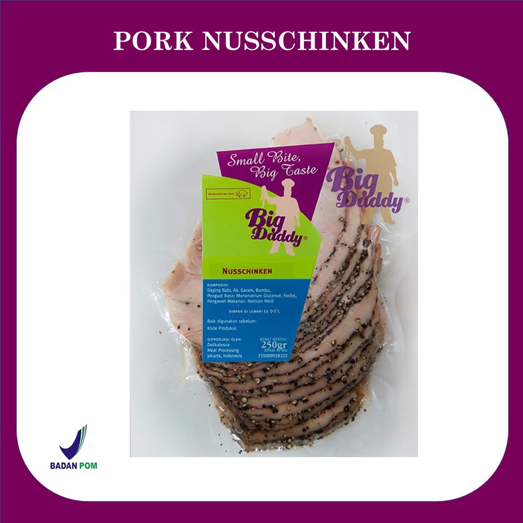 

BIGDADDY PORK NUSSCHINKEN DAGING BABI ASAP LADA HITAM SLICED 250 GR