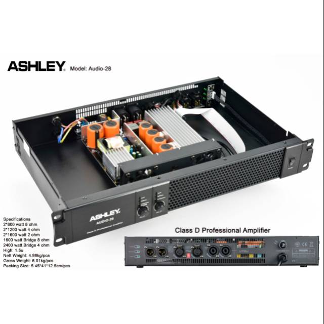 Power Amplifier Ashley Audio48/Audio-28 Class D Original