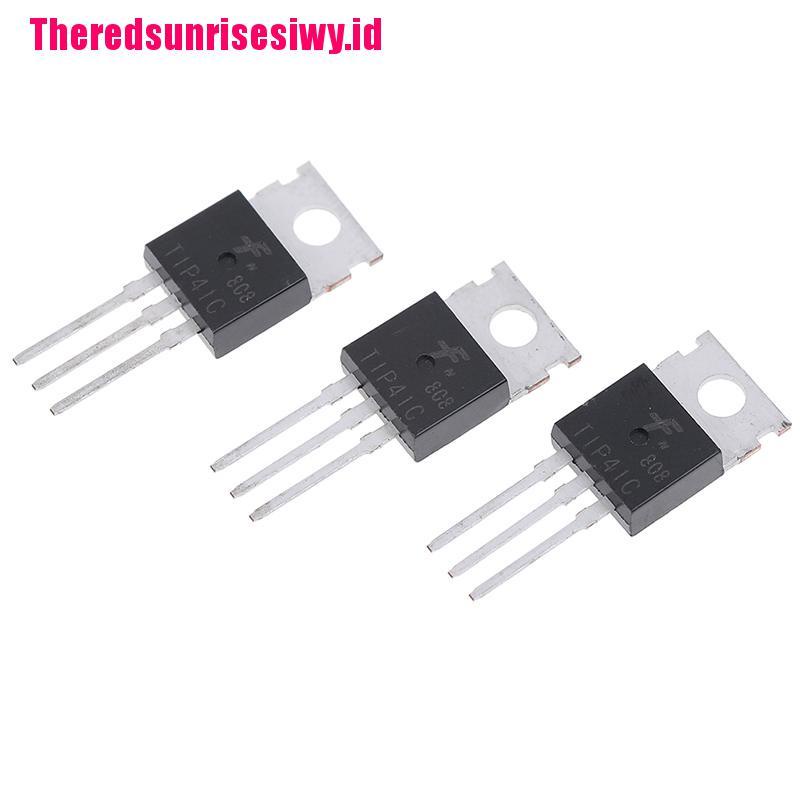 【Theredsunrisesiwy.id】10Pcs TIP41C TIP41 NPN transistor TO-220 new and high quality