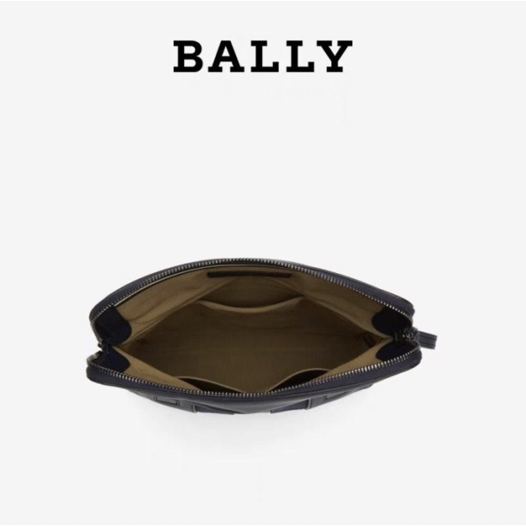 Bally Benjy Clutch Black Leather In Full Black - ORIGINAL 100%