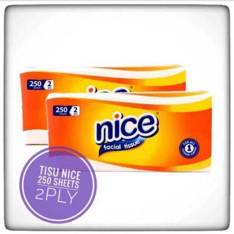 Nice Facial Tissue Soft Pack GT [250 Sheet/ 2 ply]