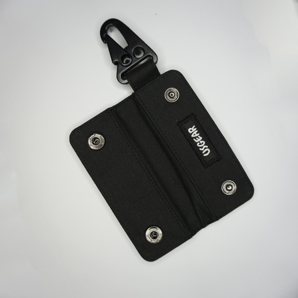 Gantungan Kunci Mobil Motor Carabiner Dompet STNK Slim Warna Hitam - UGCB0007