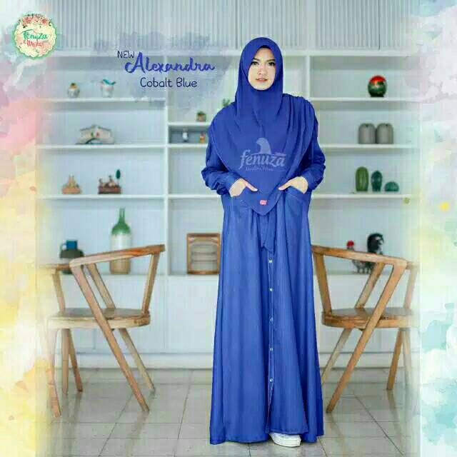 FENUZA NEW ALEXANDRA DRESS Couple Anak Gamis A line Syari Busui Bahan Cotton Linen Luxury Japan Ori