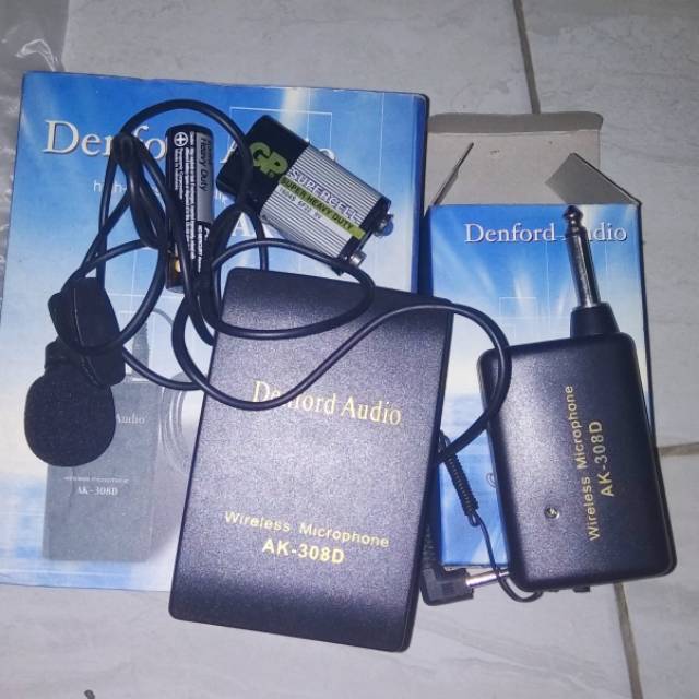 Mic jepit clip on Denford Audio clip wireless mic