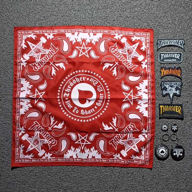 SLAYER BANDANA PACK THRASHER PREMIUM BEST QUALITY ( SATU PAKET )