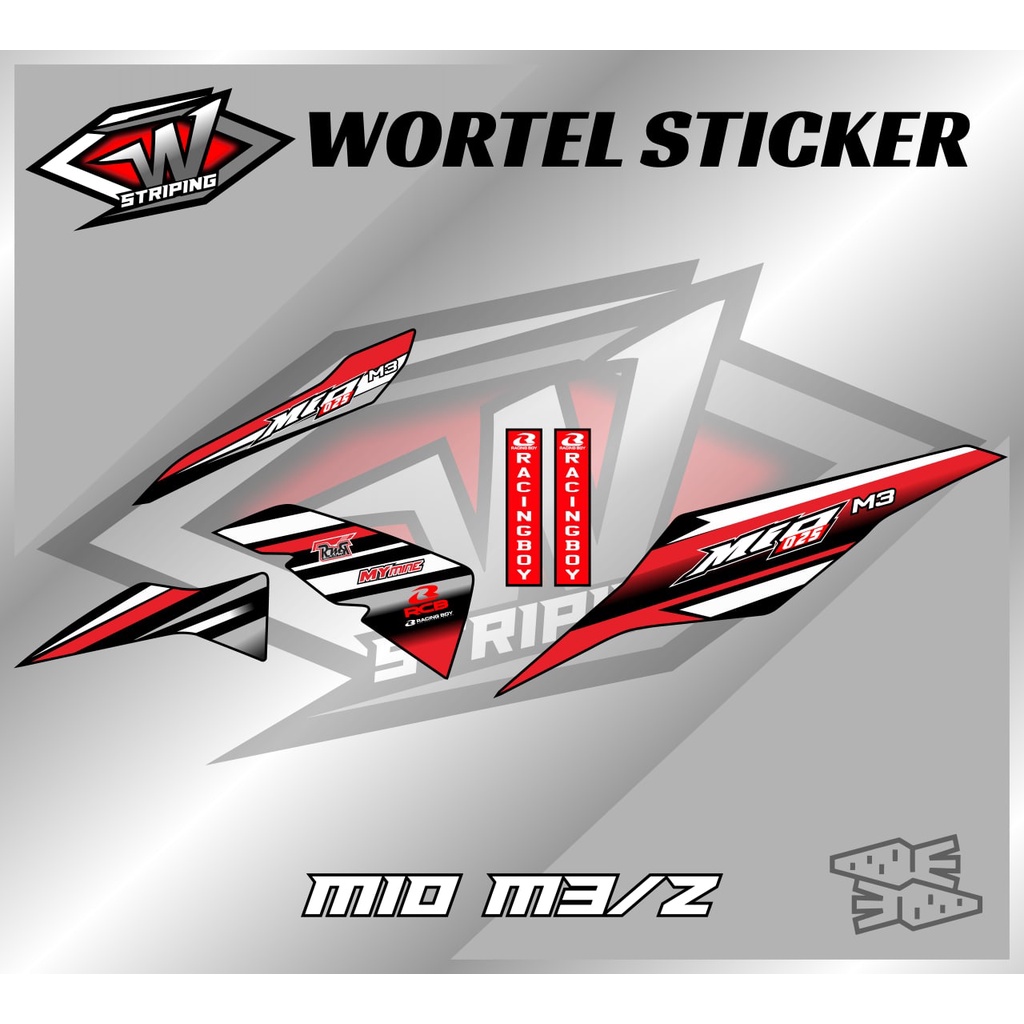 Striping Mio M3-Stiker Lis Decal Hologram Motor Mio M3/Mio Z Racing v1