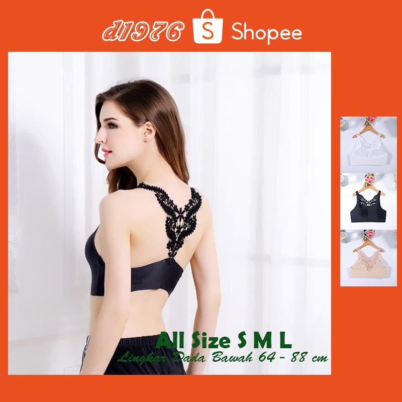d1976 d1976 BH Bra Sport Wanita Model Push Up Seamless Women Underwear OFB-G035