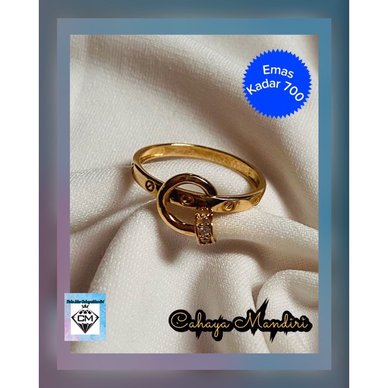 Cincin Emas Kadar 700 (16K) berat 2,09 Gram