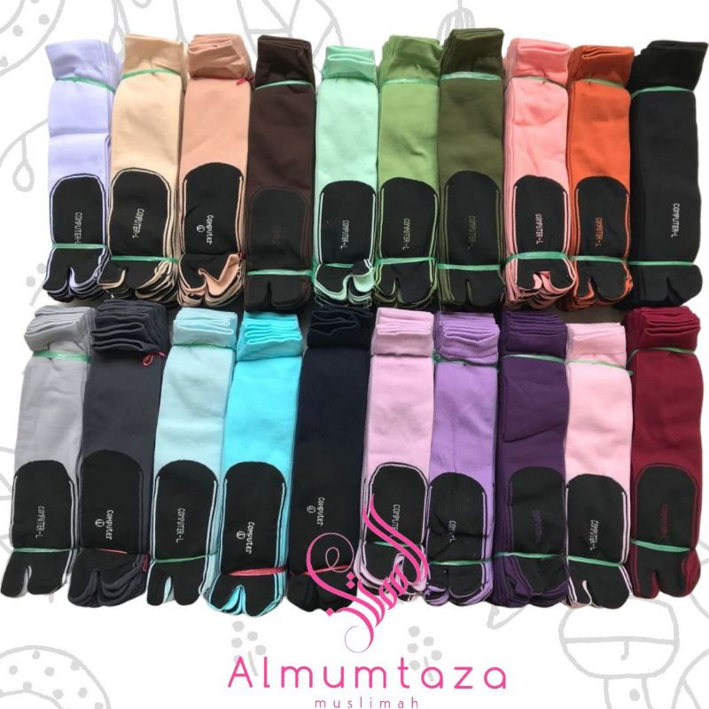 kaos kaki polos tapak hitam - Almumtaza Muslimah