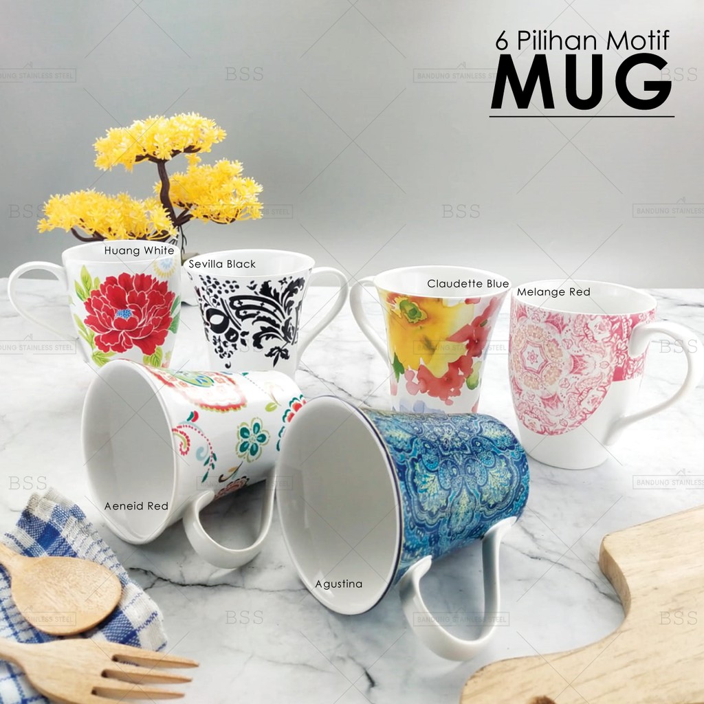 Sango Dinner Set 16 in 1 Pilihan Motif Bunga Warna Floral Melangi Red Agustina Claudette Blue Huang