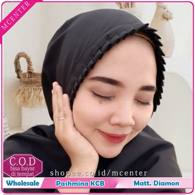 PASHMINA LIPIT TALI INSTAN HIJAB POLOS JILBAB FASHION WANITA MUSLIMAH SYARIAH