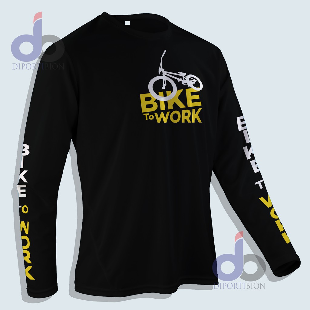 KAOS GOWES BIKE TO WORK / KAOS LENGAN PANJANG DISTRO SEPEDA BIKE TO WORK GRAPHIC T SHIRT