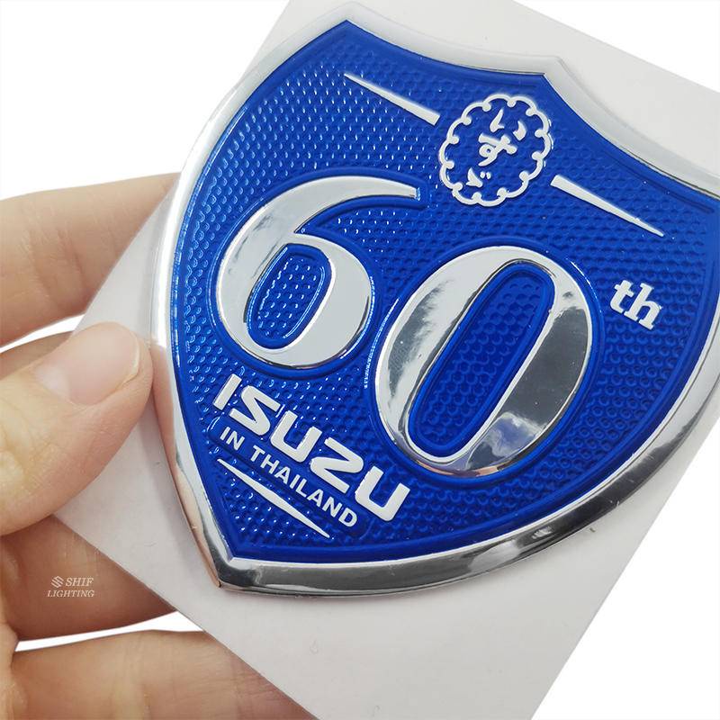 1pc Stiker Emblem Logo ISUZU 60TH Bahan ABS Untuk Dekorasi Mobil ISUZU
