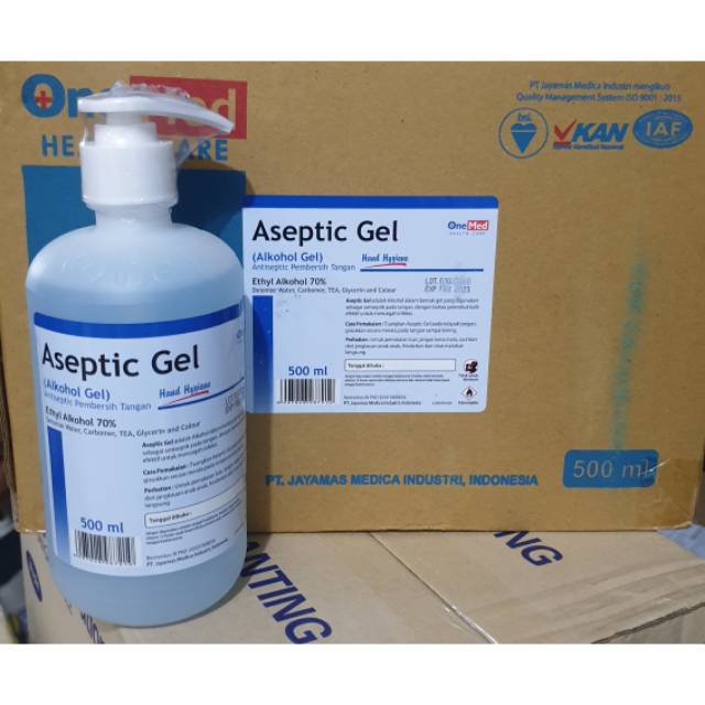 ALKOHOL GEL PUMP 70% 500ml / ASEPTIK GEL 70%