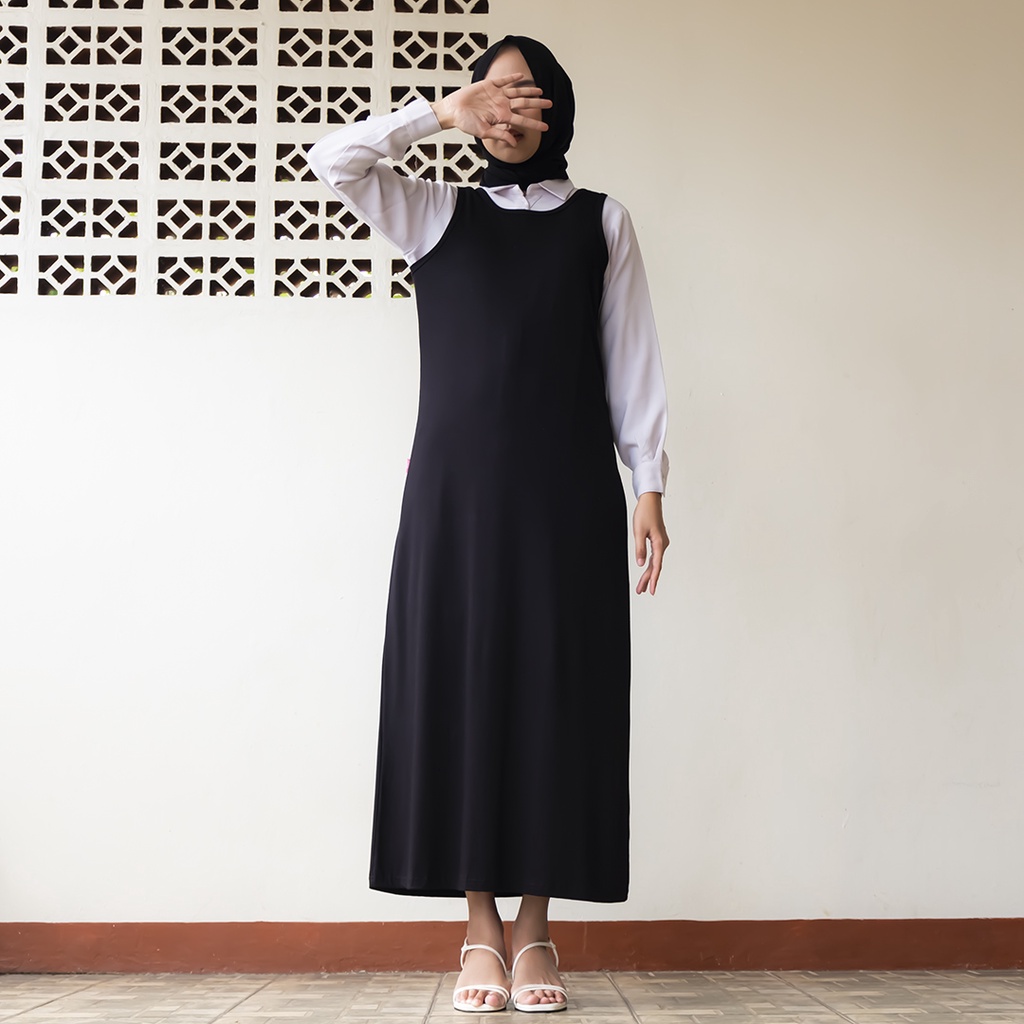 HaymeeIDN - Aira Long Dress Inner Spandex Sleeveless Dress Inner Dress Tanpa Lengan Dalaman Gamis Ba