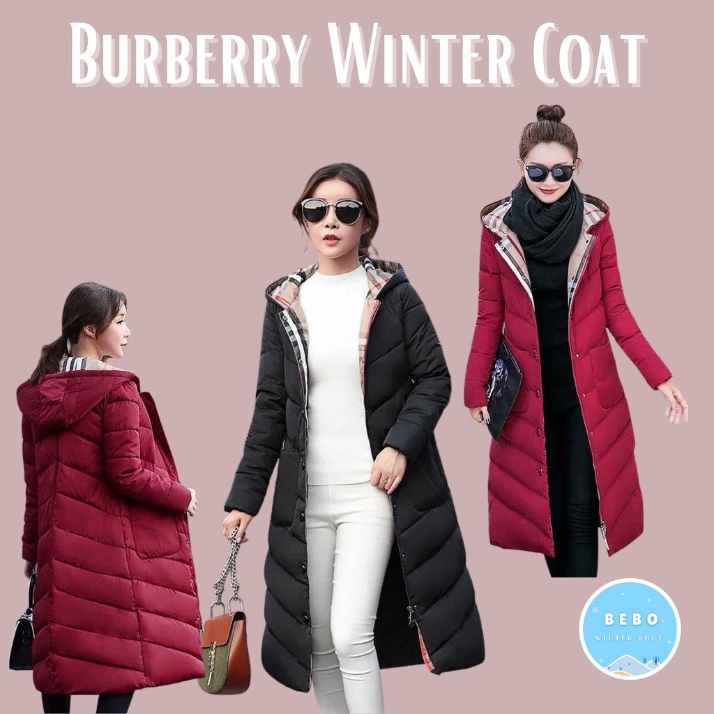 Jaket mantel burberry musim dingin Winter long coat