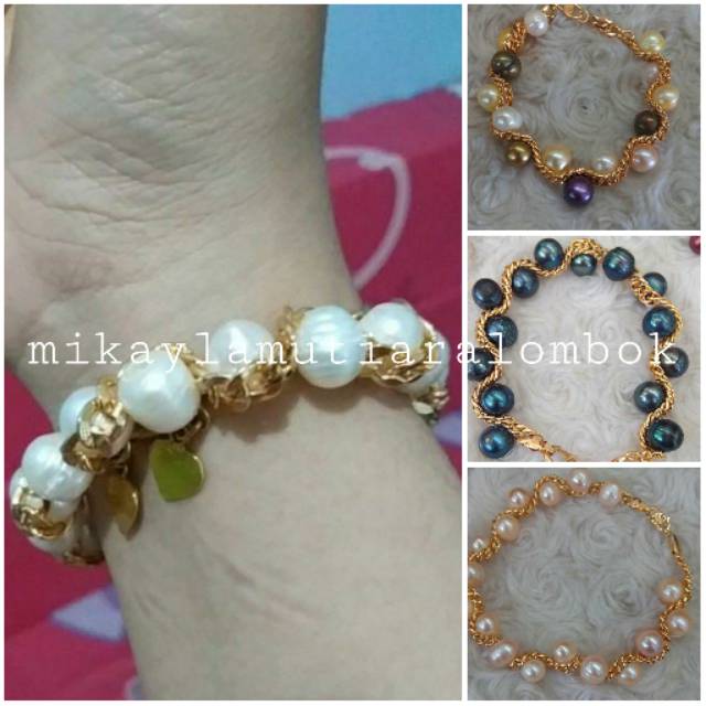 Gelang mutiara lombok|Gelang mutiara asli|Gelang mutiara tawar|Gelang mutiara kekinian|Mutiara asli
