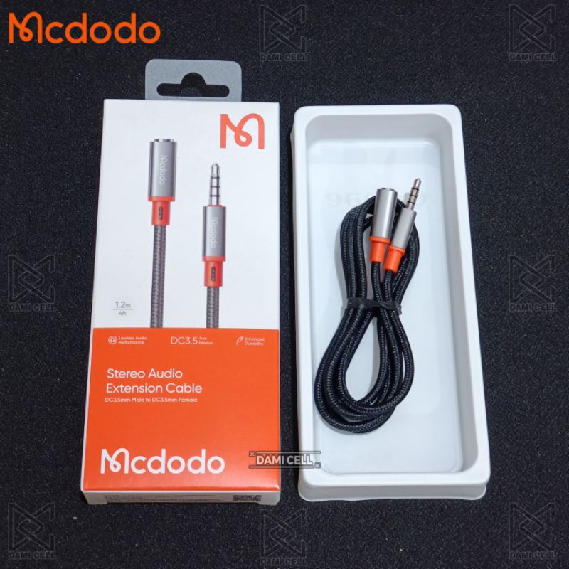 MCDODO A-0800 Audio Extension Cable Adapter jack 3.5mm panjang 1.2m