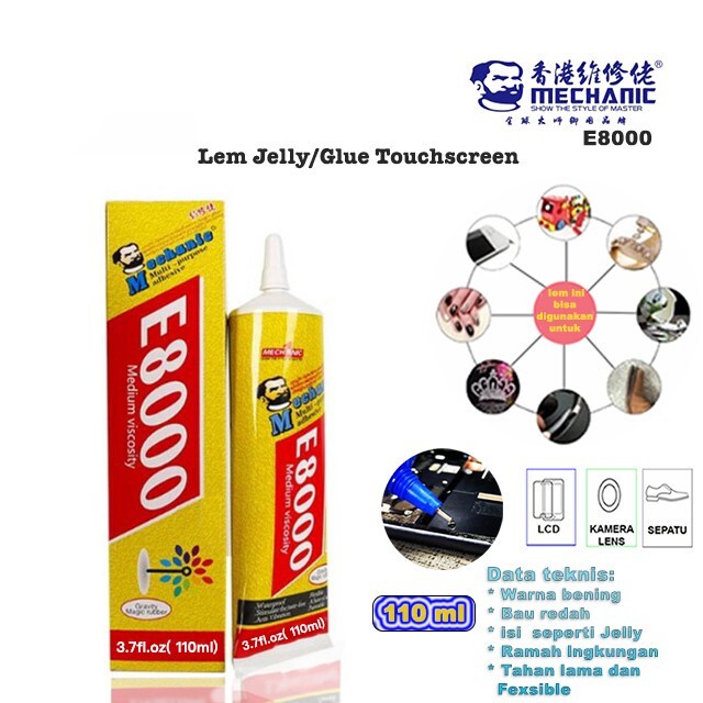 

MECHANIC E8000 110ML Lem Jelly/Glue Touchscreen/Lcd Original