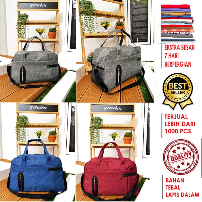 Tas Duffel Organizer Korean LEBARAN Tas Travel Bag Import Jumbo Tebal Tas Mudik Tas Lebaran - DUFFLE