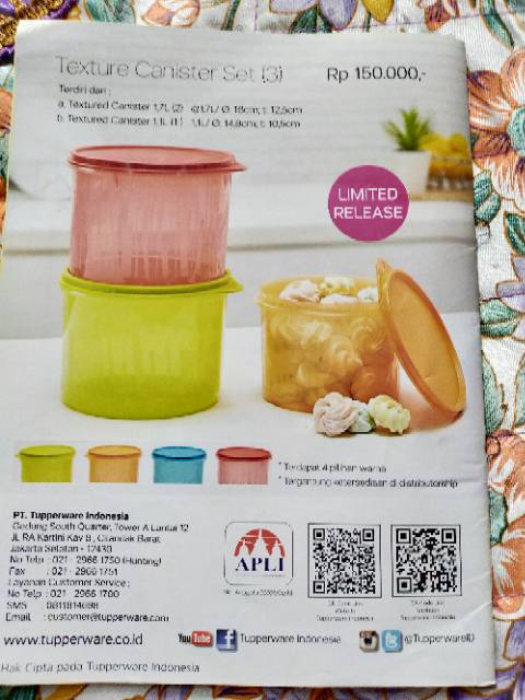 Tupperware texture canister set 3