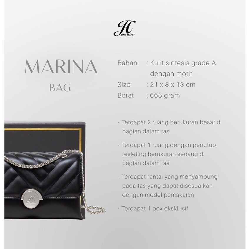 JIMS HONEY TAS SELEMPANG WANITA MARINA BAG (FREE EXCLUSIVE BOX)