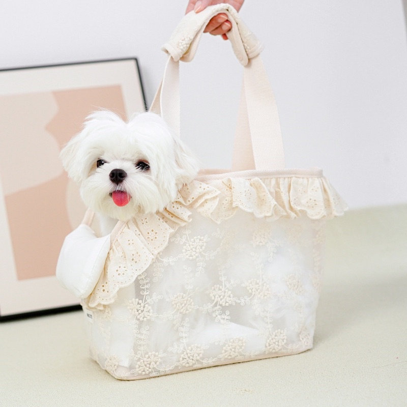 One cute korea lace cargo pet bag