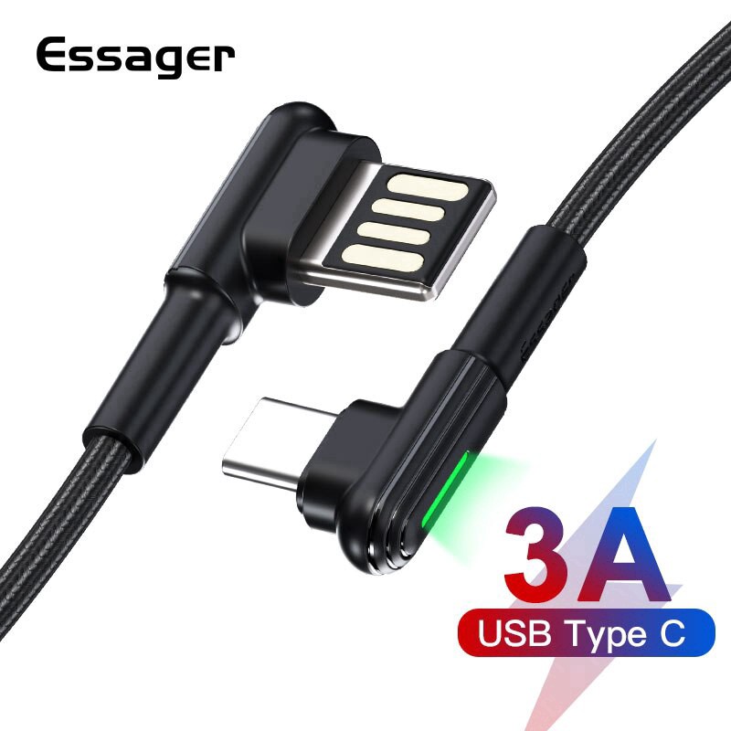 

Essager Kabel Charger Fast Charging Usb Tipe C Sudut 90 Derajat Untuk Samsung Xiaomi Redmi Note 10 3a