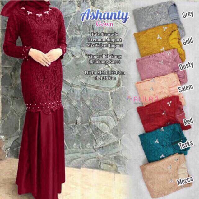Ashanty gown / dress brokat / terima seragam