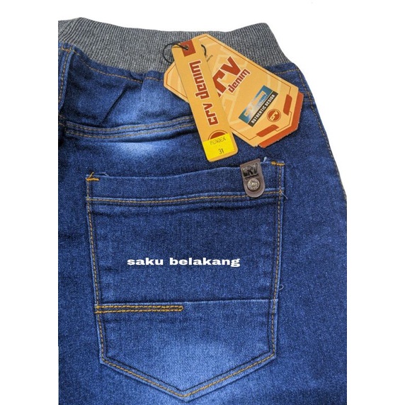 CELANA JEANS PENDEK RIP KOLOR CRV