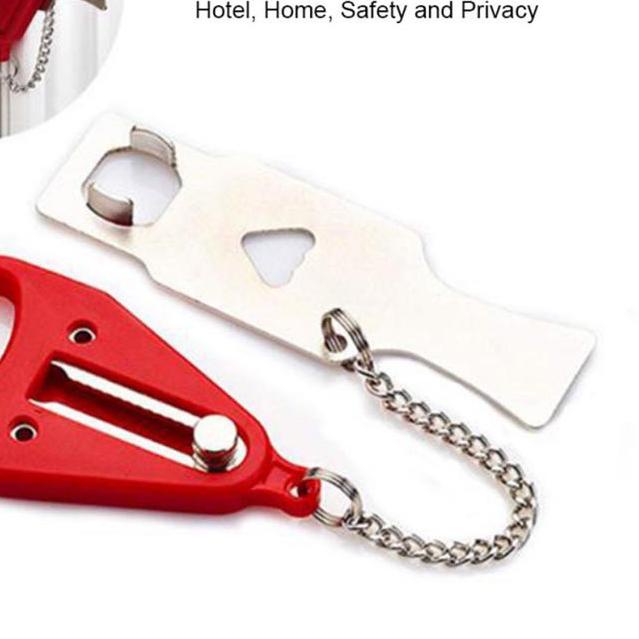 ☃ Portable Door Lock Travel Hotel AirBNB Dorm Kos Rumah Kunci Pintu Gesper Selop Pintu Anti Maling ✬