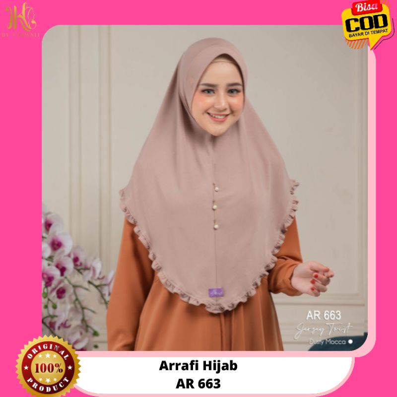 Arrafi Jilbab Hijab Kerudung Bergo Instan Ar 663 Terbaru Terlaris 2022 Bisa cod Distributor Arrafi P
