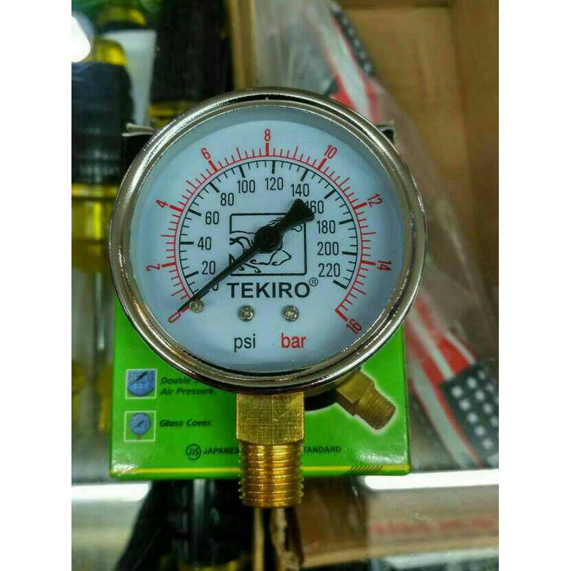 ➨ TEKIRO" UKUR TEKANAN 2.5" 16 bar/ PRESSURE GAUGE ❃
