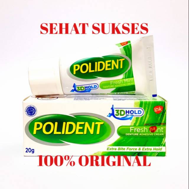 POLIDENT Fresh Mint - Perekat Gigi Palsu 20gr