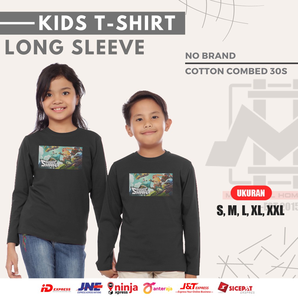 Koas Baju SausageMan Battle Royale Game Kaos Anak / Lengan Panjang / Kaos Custom / Kaos Distro