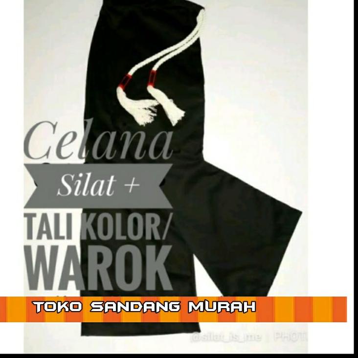 Celana Silat Hitam Panjang Kombor + Tali Warok - Celana Silat PSHT - "TET.14Ap22g"