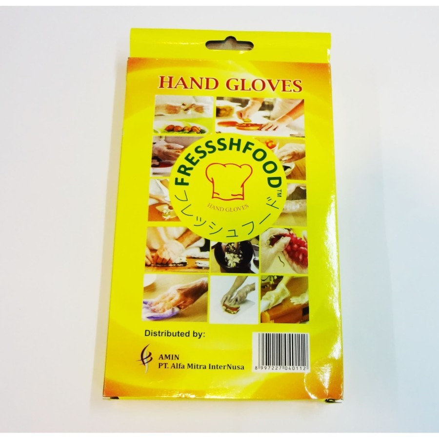 Sarung Tangan Plastik Fresh Food Plastic Hand Gloves Isi 100Pcs