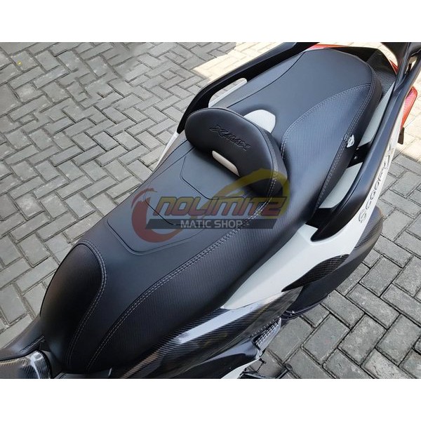 Jok MBTech Carrera Premium Model Eropa XMAX 250 Papas 10cm + Jas Hujan